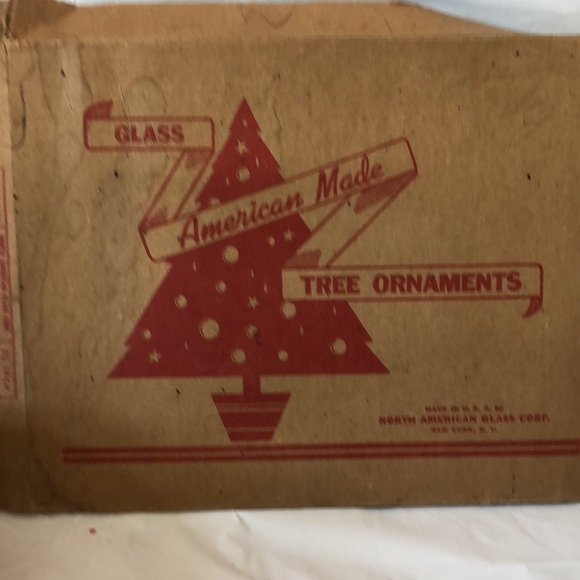 silver mercury glass tree ornaments mid century NY USA 24 in original boxes - Picture 5 of 8